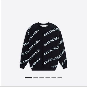 Balenciaga Allover Logo Sweater
